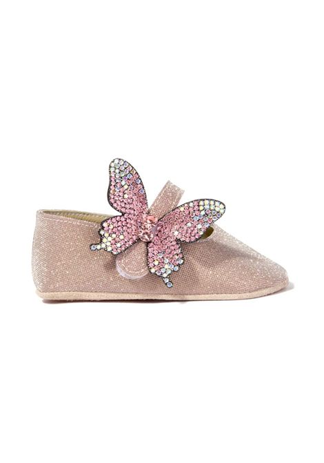 Ballerine con farfalla BABYWALKER | PB1644DUSTY PINK